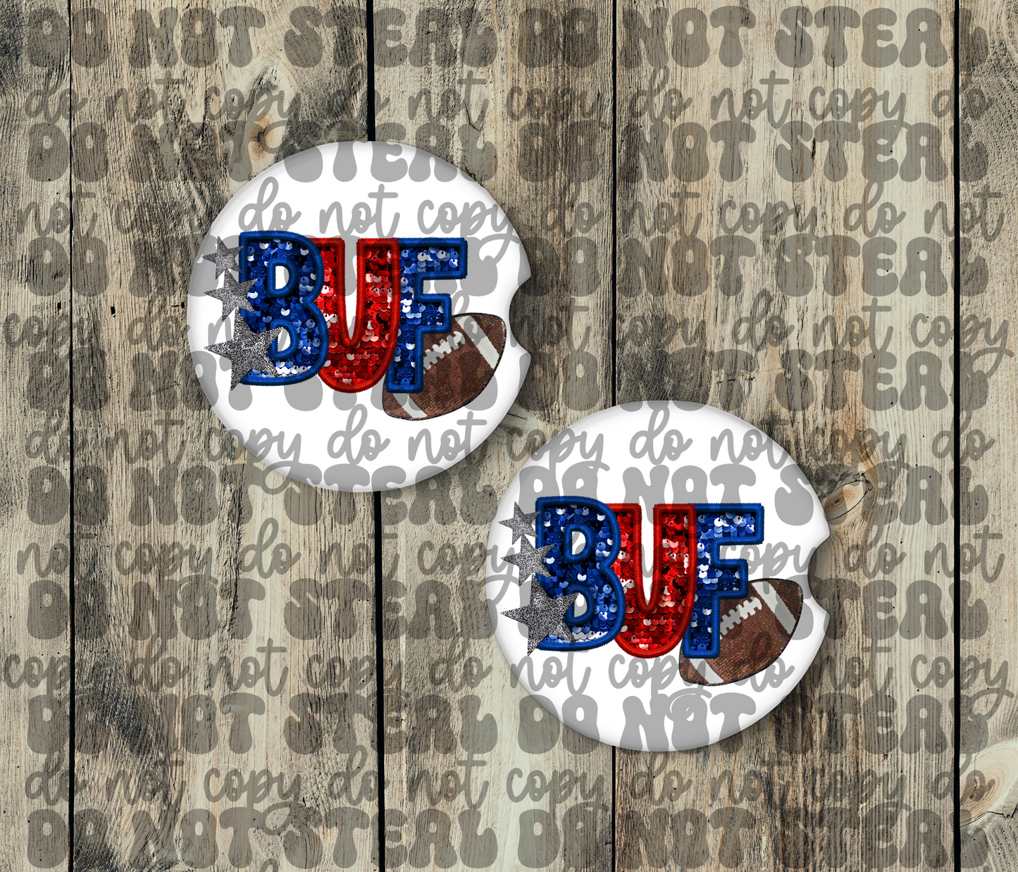 Buffalo Football Car Coasters