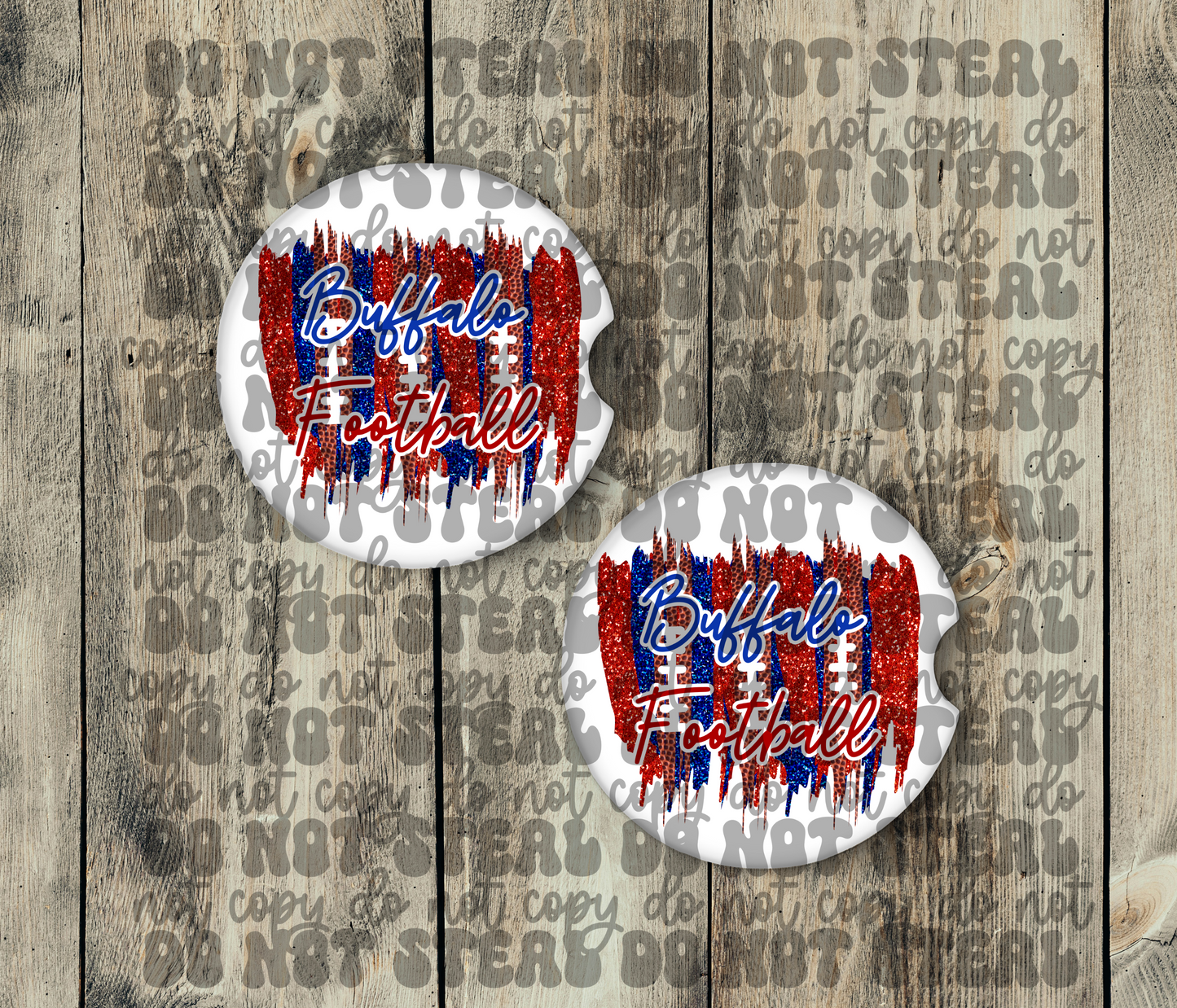 Buffalo Football Car Coasters