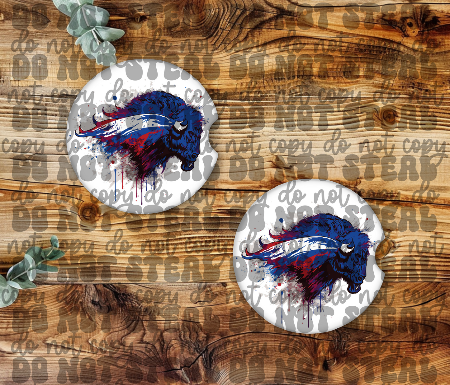 Buffalo Football Car Coasters