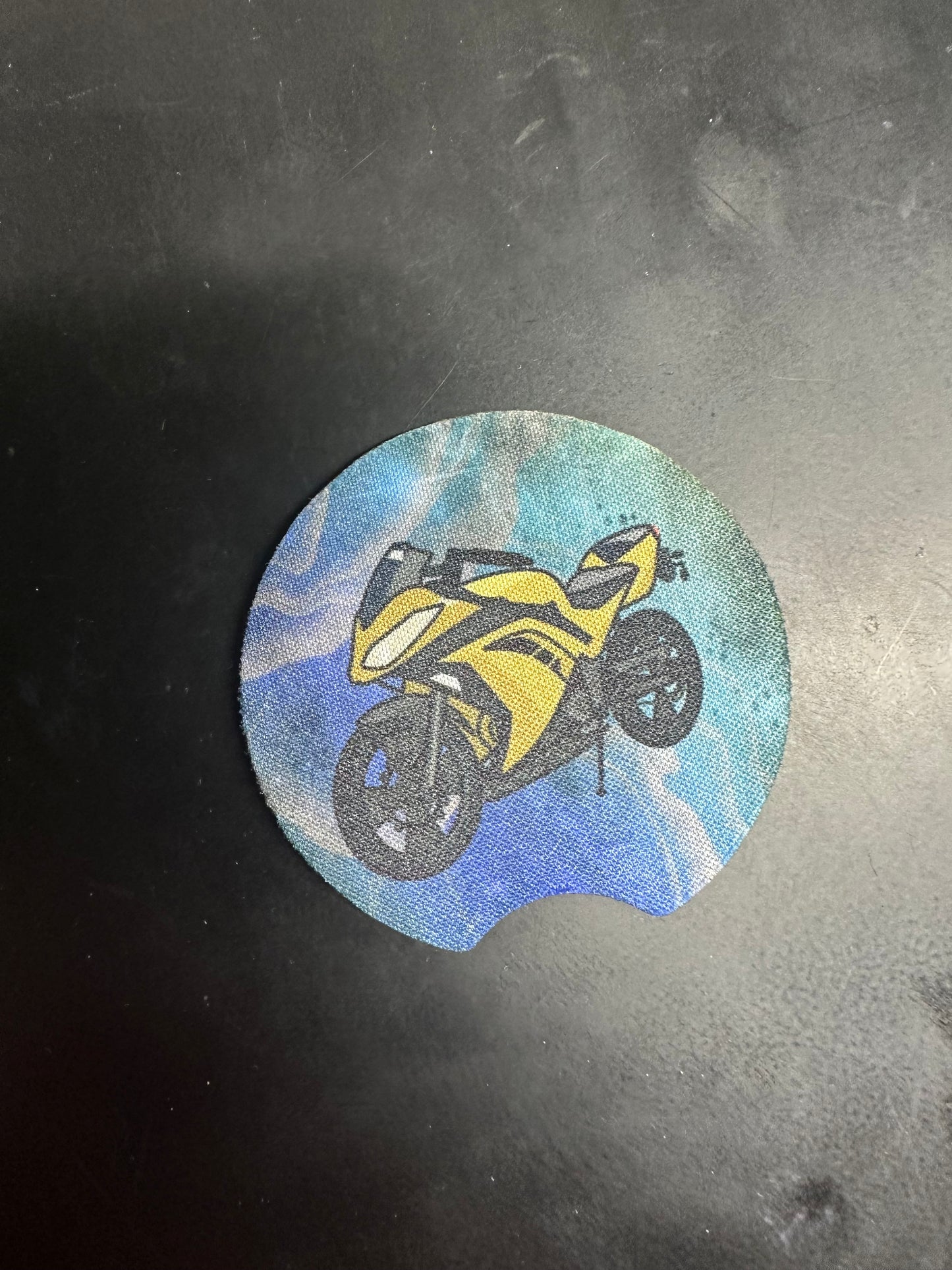 Watercolor Motorcycle Car Coaster