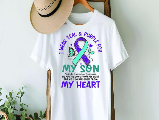 I Wear Purple And Teal For My Son