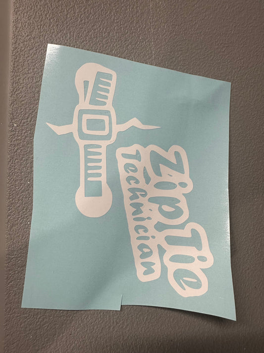 Zip Tie Technician Decal