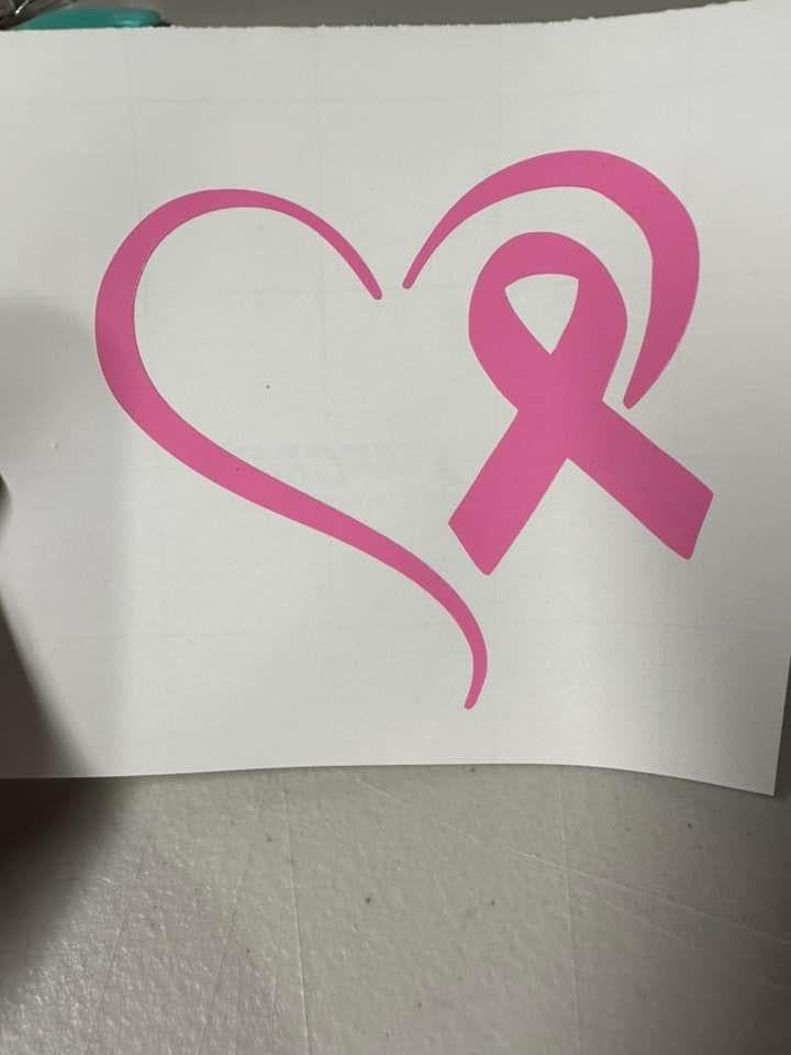 Heart Ribbon Decal