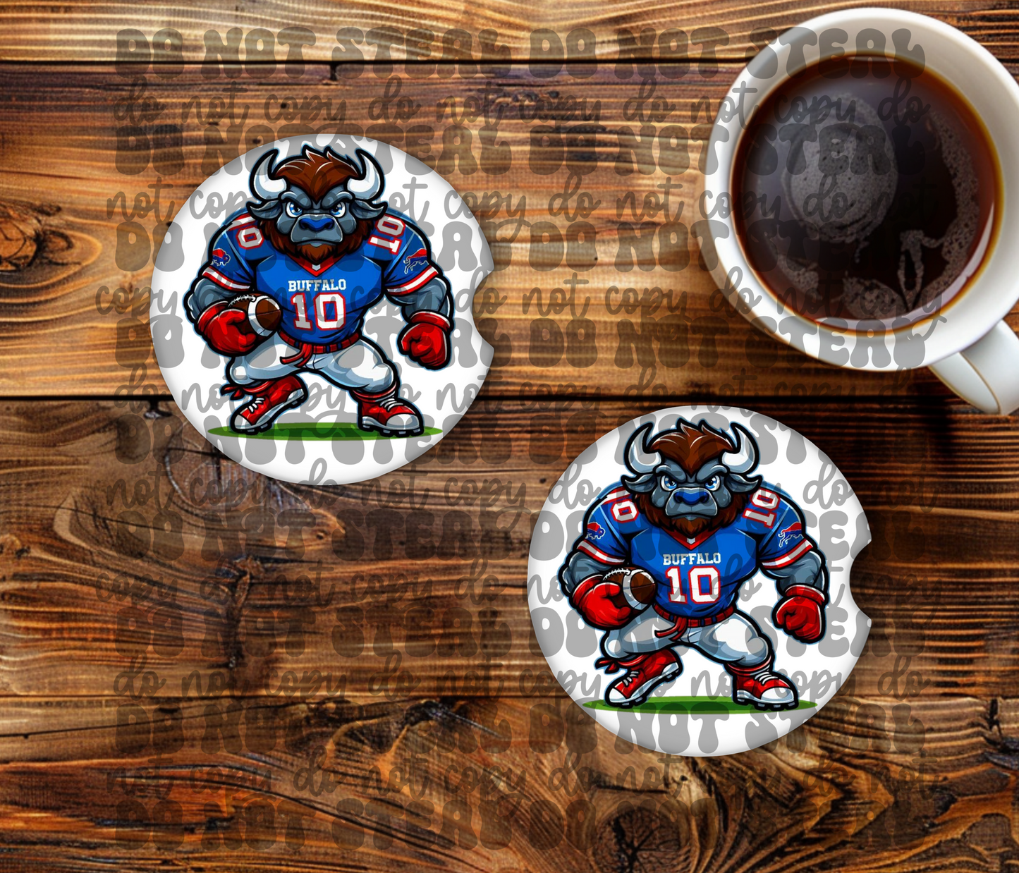 Buffalo Football Car Coasters