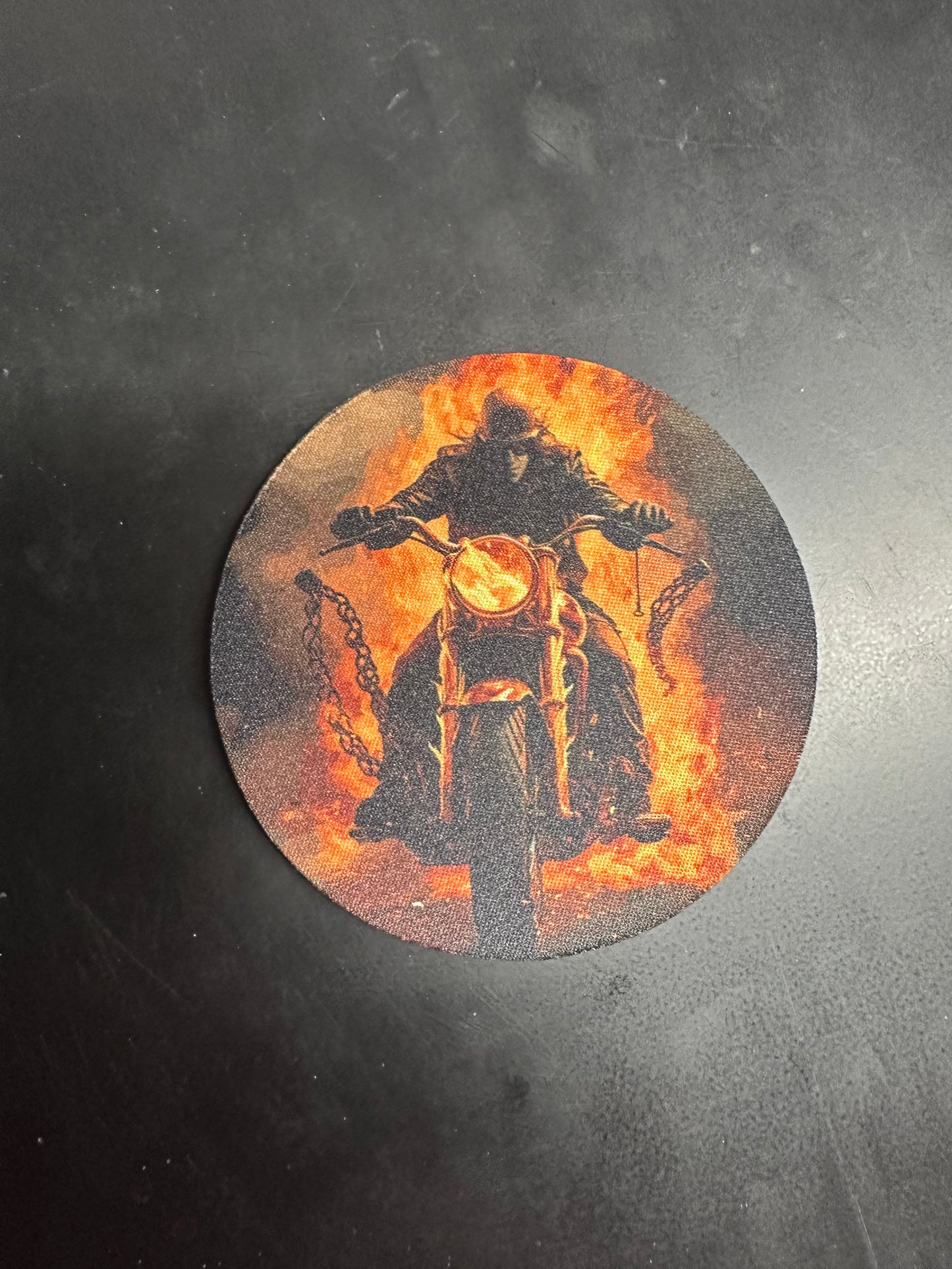 Flame Motorcycle Coaster