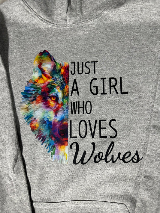 Girl Who Loves Wolves sweatshirt