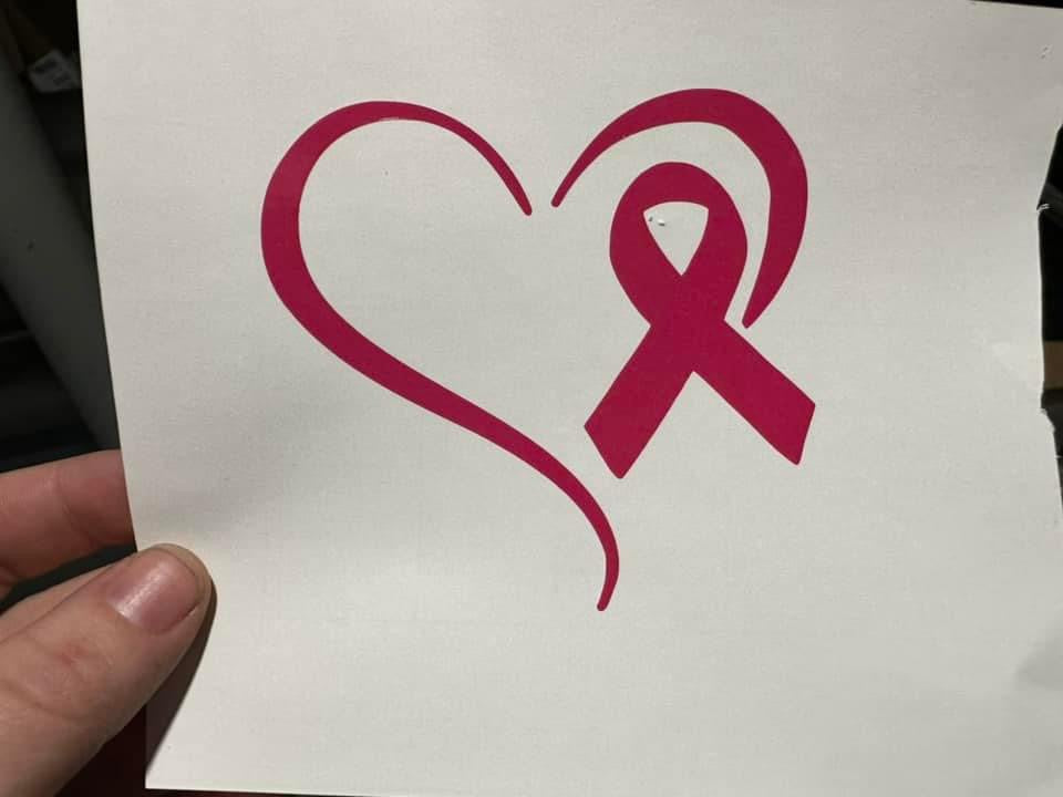 Heart Ribbon Decal