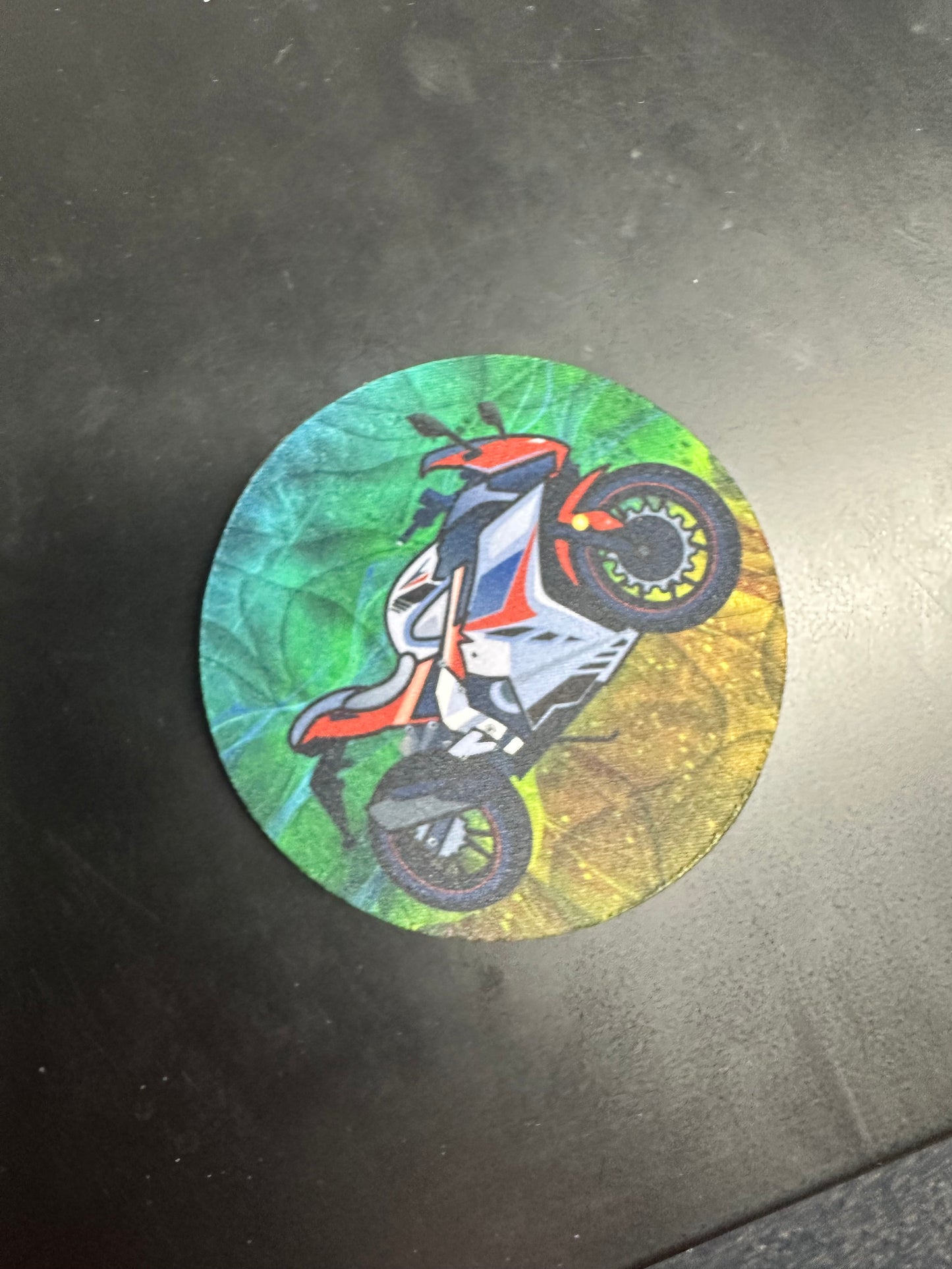 Watercolor Motorcycle Coaster