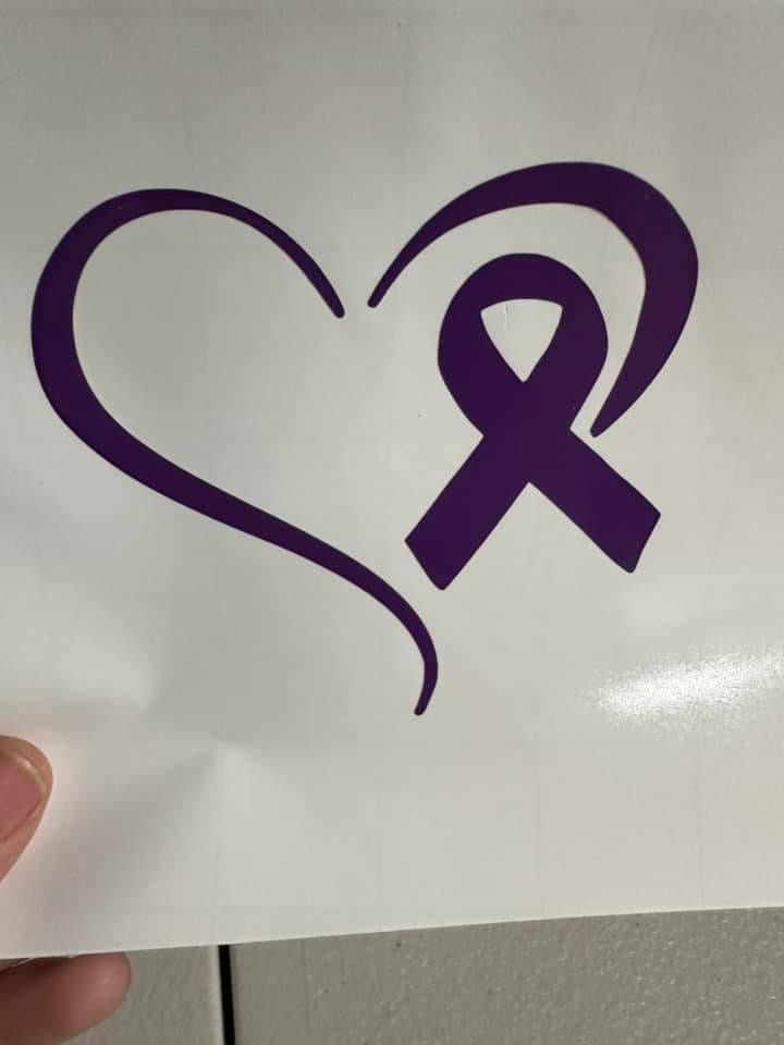 Heart Ribbon Decal