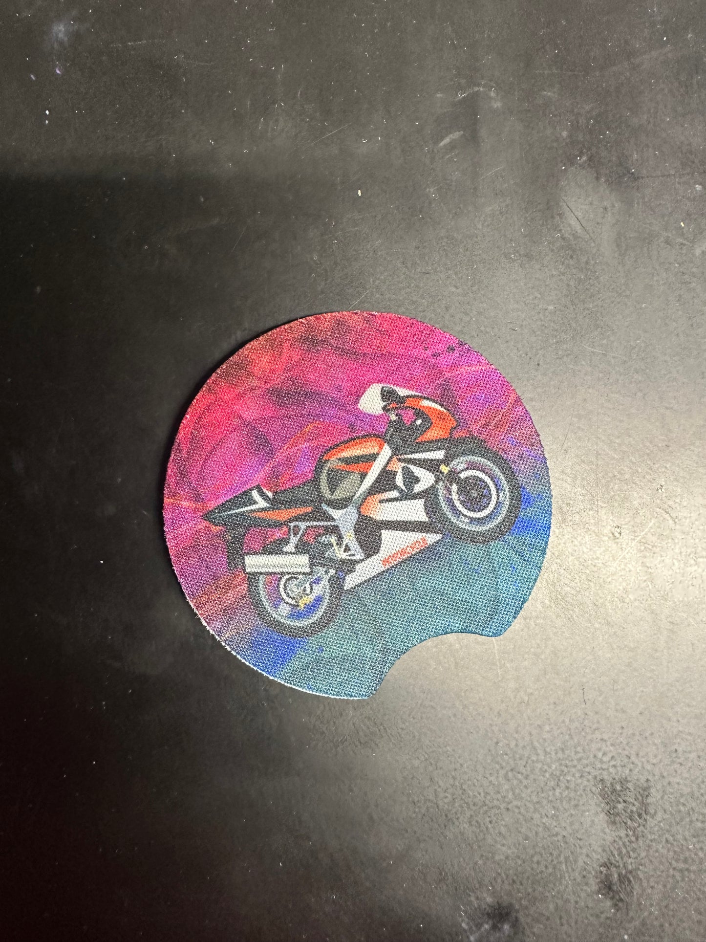 Watercolor Motorcycle Car Coaster