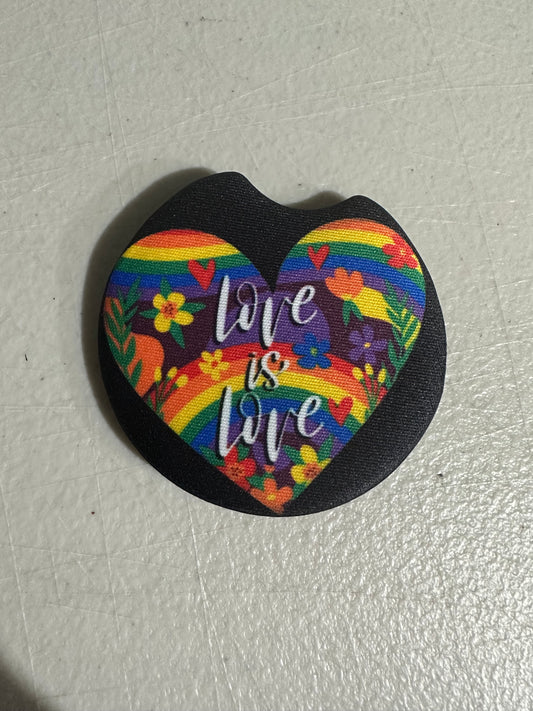 Love Is Love Car Coaster