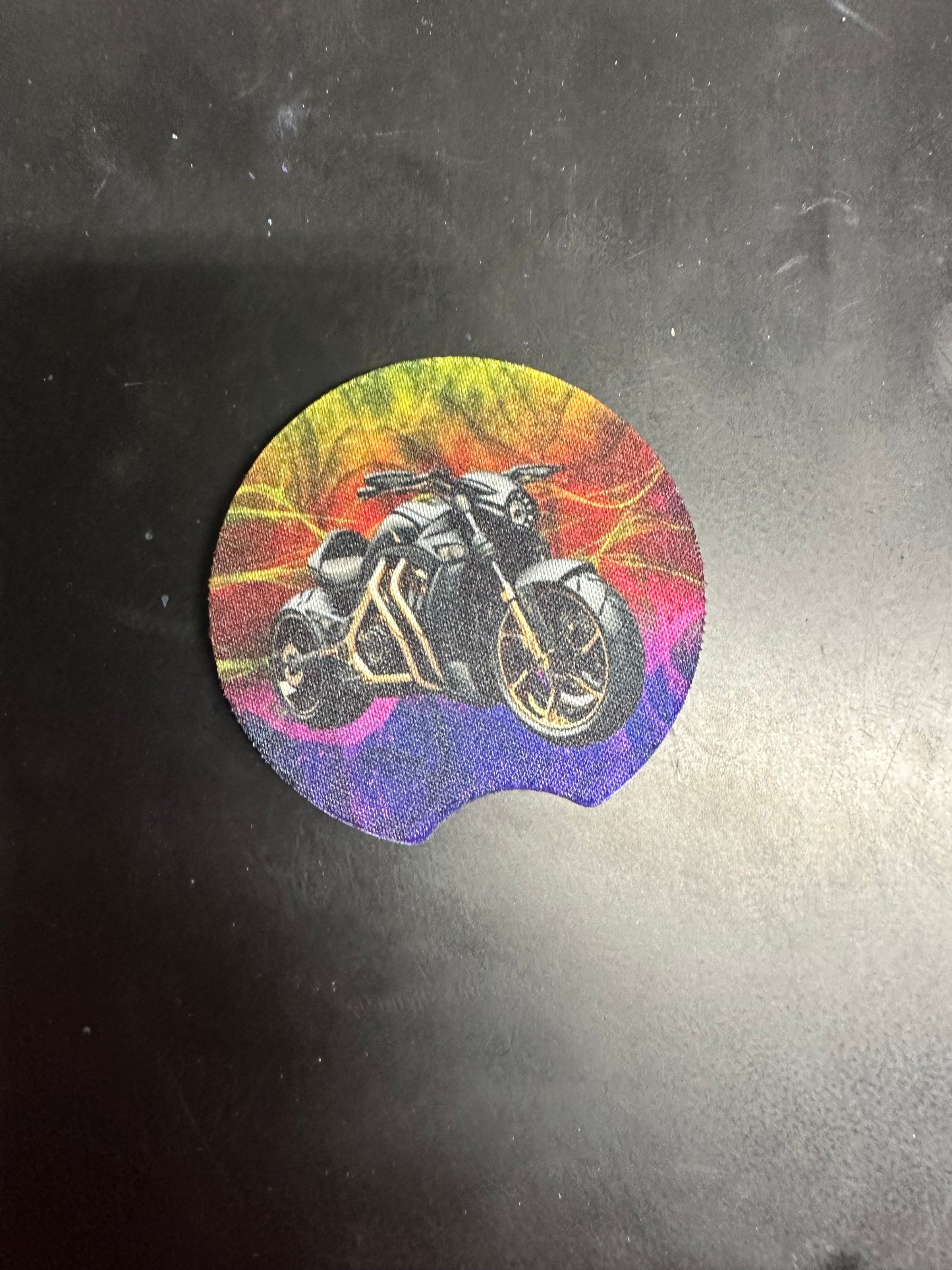 Watercolor Motorcycle Car Coaster