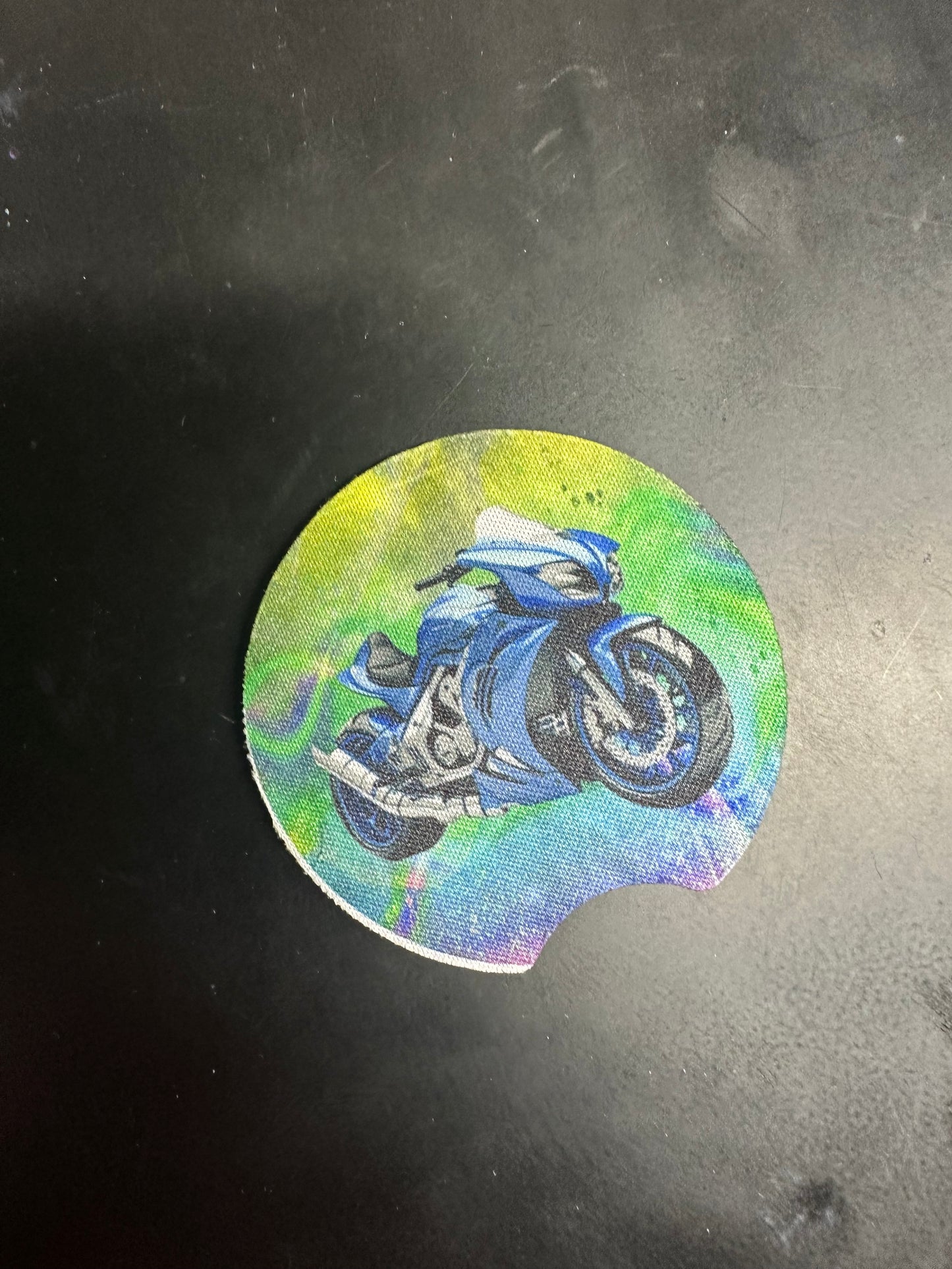 Watercolor Motorcycle Car Coaster