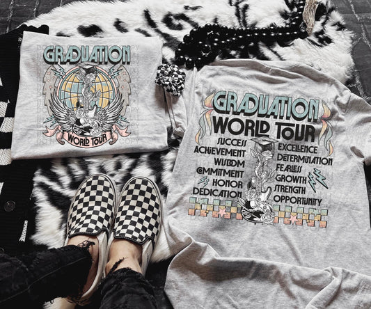 Graduation World Tour Pink Banner T-shirt