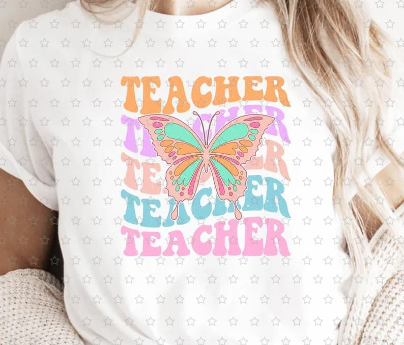 Butterfly Teacher T-shirt