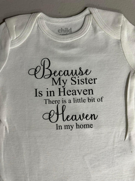 Sister in heaven onesie