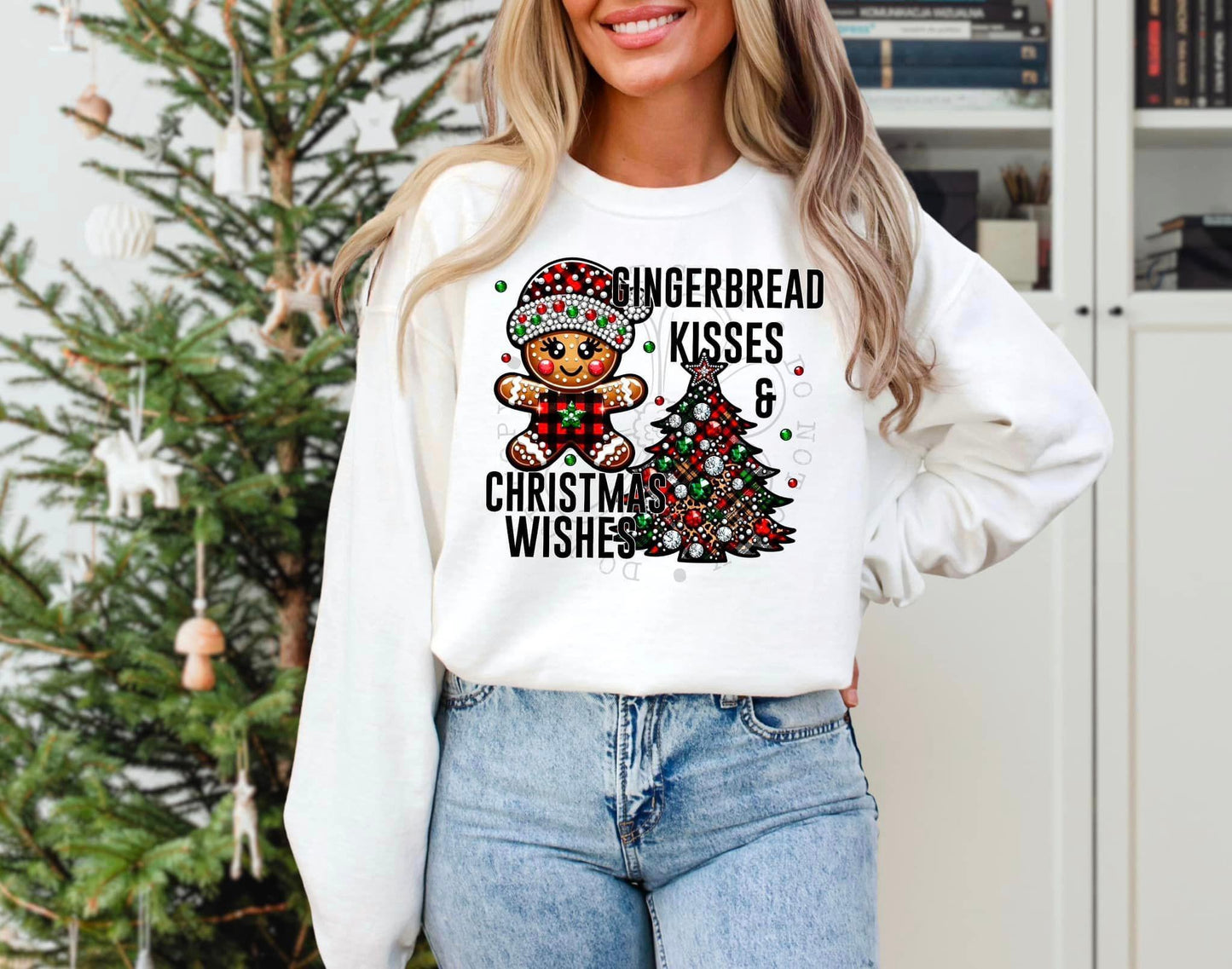 Gingerbread Kisses & Christmas Wishes Onesie