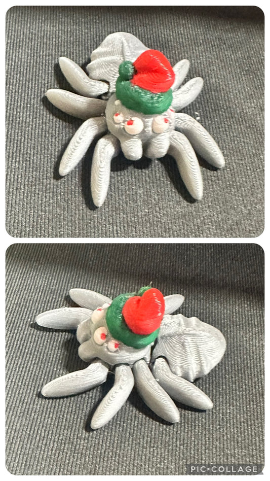 Tiny Santa Hat Spider