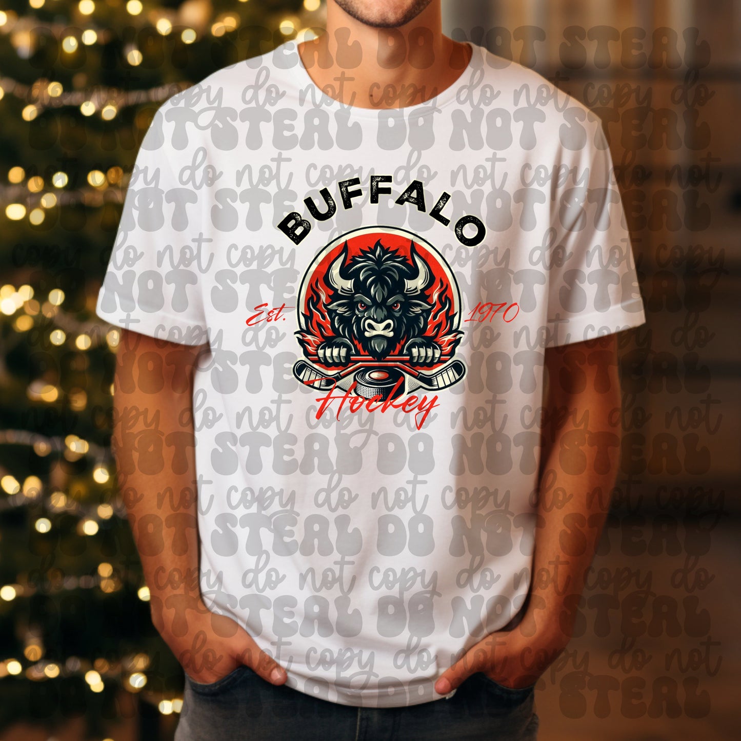 Black And Red Buffalo Hockey