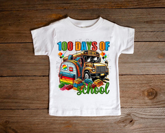 100 Days Of School Lego Tshirt