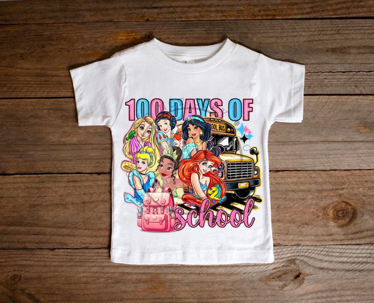 100 Days Of School Princesses Tshirt