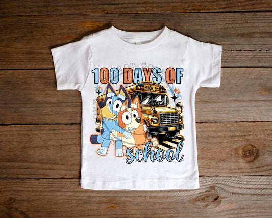 100 Days Of School Dog Sisters Tshirt