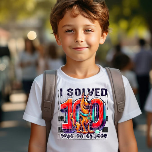 100 Days Of School Red Scooby Tshirt