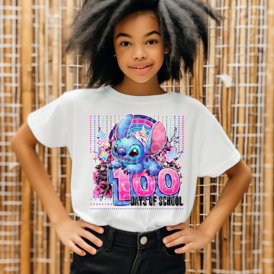 100 Days Of School Stitch Tshirt