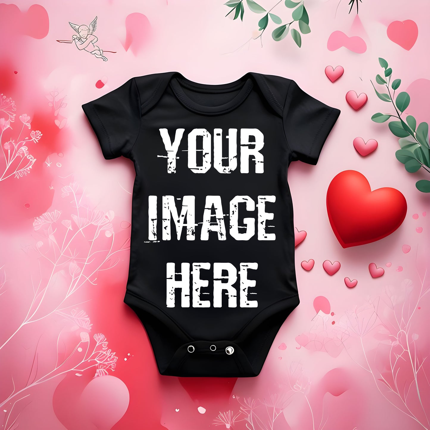 Black Valentines Onesie