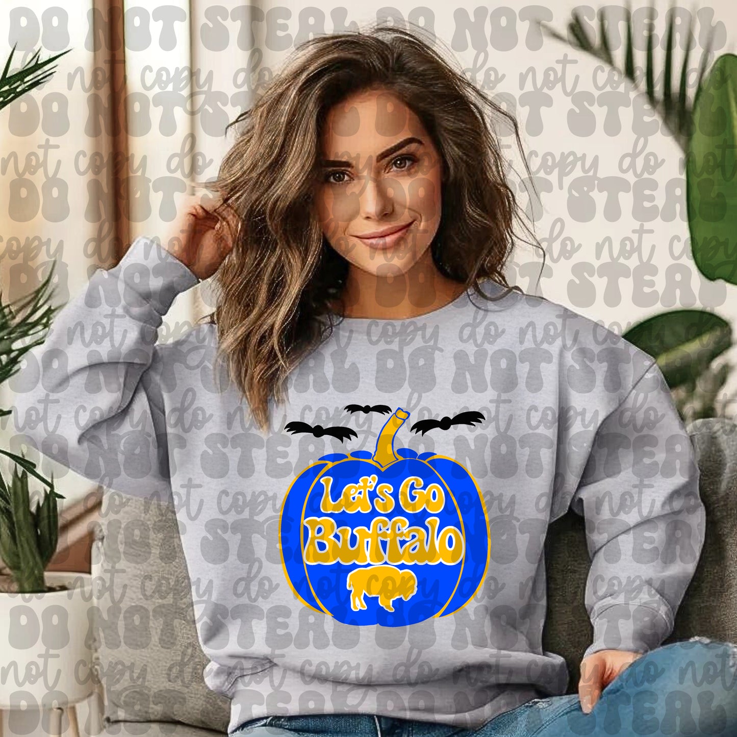 Buff Hockey Pumpkin Crewneck