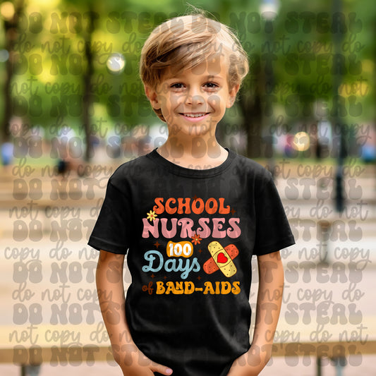 School Nurse 100 Days Tshirt